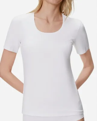 Dames T-shirt biologisch katoen - Dames aansluitend wit ondershirt - 100% katoen