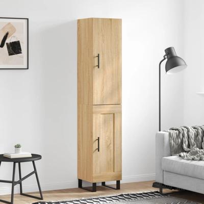 Hoge kast 34,5x34x180 cm bewerkt hout sonoma eikenkleurig
