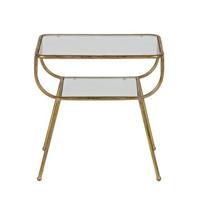 WOOOD Glazen Bijzettafel 'Amazing' kleur Antique Brass - thumbnail