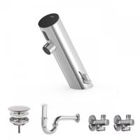 Elektronische Fonteinkraanset Tres Tempo Base Schuine Mengkraan Chroom - thumbnail