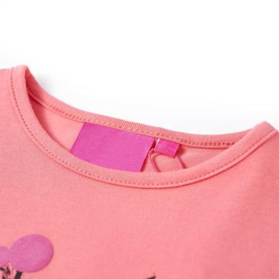 Kindershirt met lange mouwen kattenprint 92 roze Kindershirt met lange mouwen kattenprint 92 roze