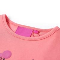 Kindershirt met lange mouwen kattenprint 116 roze - thumbnail