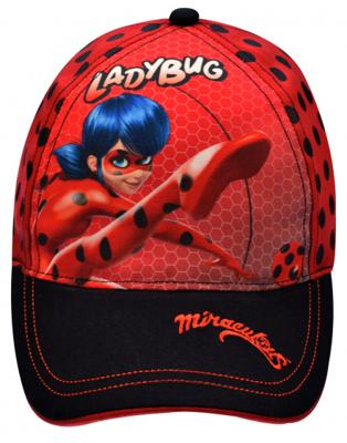 Miraculous basketbalpet Miraculous meisjes katoen rood/zwart maat 52 Miraculous basketbalpet Miraculous meisjes katoen rood/zwart maat 52