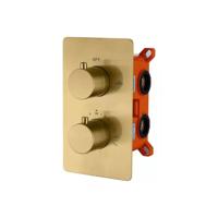 Douchekraan Inbouw Best Design Nancy Thermostaatkraan 2-weg Mat Goud (incl. inbouwdeel) - thumbnail