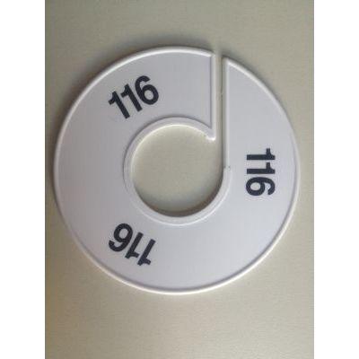 Maatring 11 cm wit/zwart 116