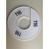 Maatring 11 cm wit/zwart 116 - thumbnail