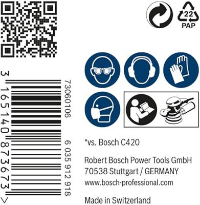 Bosch Accessories M480 2608621274 Oscillerend schuurpapier Korrelgrootte (num) 180 (l x b) 230 mm x 115 mm 50 stuk(s)