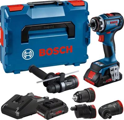 Bosch Professional GSR 18V-90 FC Accu Schroefboormachine FlexiClick 18V 4.0Ah + 4x Hulpstukken in L-Boxx - 06019K6200
