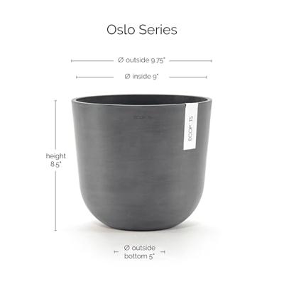 Ecopots Bloempot Oslo Ø25cm - Grijs