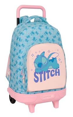 Schoolrugzak met Wielen Lilo & Stitch Ohana Blauw 33 x 45 x 22 cm