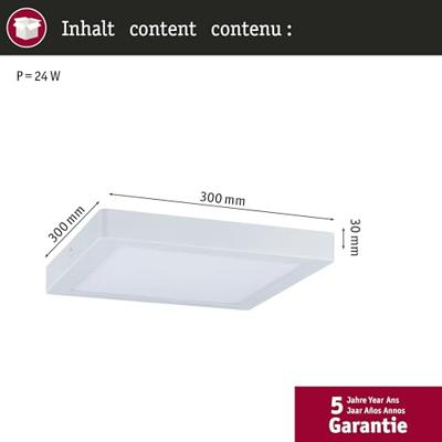 Paulmann Abia 70900 LED-paneel 22 W Warmwit Wit (mat) Paulmann Abia 70900 LED-paneel 22 W Warmwit Wit (mat)