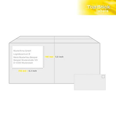 Etiket topstick 210x148mm wit 200st Etiket topstick 210x148mm wit 200st