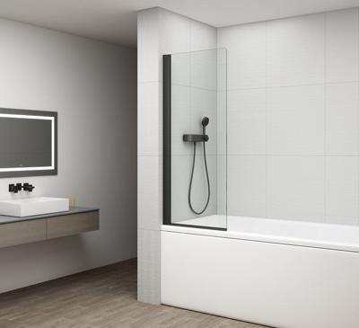 Badwand Draaibaar Sapho Rota 75 cm Zwart Badwand Draaibaar Sapho Rota 75 cm Zwart