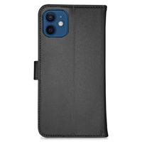 Høyde - Vegan lederen bookcase hoes - 100% Biologisch Afbreekbaar - iPhone 12 Mini - Zwart - thumbnail