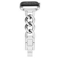 Metalen quick-release ketting band - Zilver - Geschikt voor Apple watch 38mm / 40mm / 41mm / 42mm - thumbnail