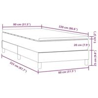 Boxspring met matras fluweel zwart 80x220 cm - thumbnail