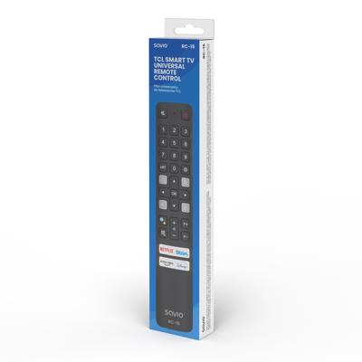 Savio RC-15 universal remote control/replacement for TCL SMART TV afstandsbediening IR Draadloos Drukknopen