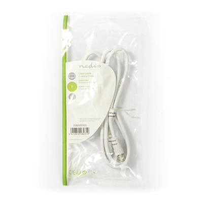 Satelliet- en Antennekabel | F Male - F Male | 1,0 m | Wit