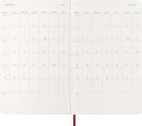 Moleskine 12 Monate Wochen Notizkalender 2026, Large/A5, 1 Wo = 1 Seite, rechts linierte Seite, Weicher Einband, Scharlachrot - thumbnail