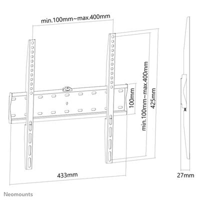 Newstar FPMA-W300BLACK muurbeugel - thumbnail