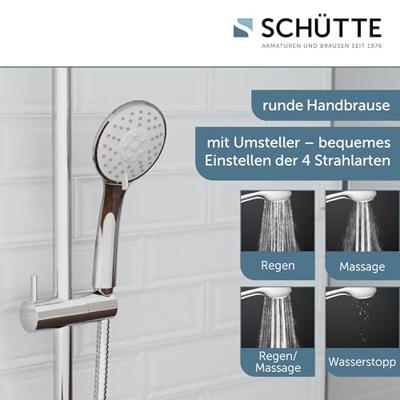 Handdoucheset Schutte Napoli 3 Functies 150cm Slang Chroom - thumbnail