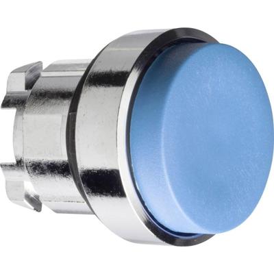 Schneider Electric ZB4BL6 ZB4BL6 Terugstelbaar (Ø) 22 mm Zonder markering Chroom, Blauw 1 stuk(s)