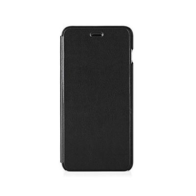 Pipetto iPhone 6 Plus/iPhone 6S Plus Folio Case - Slim Wallet Cover - Zwart Luxe Veganistisch Leer (Compatibel met iPhone 6 Plus, iPhone 6S Plus)