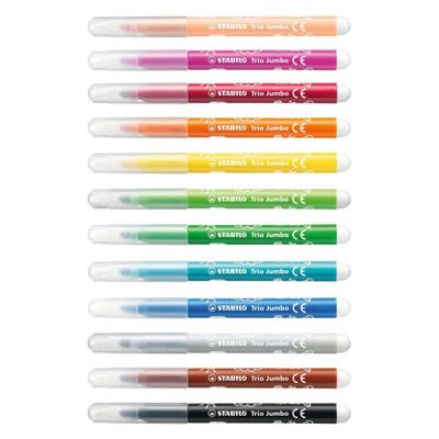 Stabilo Trio Jumbo viltstiften 12 kleuren