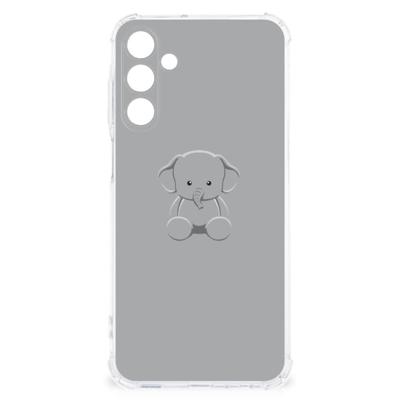 Samsung Galaxy A15 Stevig | Bumper Hoesje | Grijs Baby Olifant Samsung Galaxy A15 Stevig | Bumper Hoesje | Grijs Baby Olifant