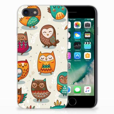 iPhone SE 2022 | SE 2020 | 8 | 7 | TPU Hoesje | Vrolijke Uilen