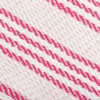 Plaid strepen 220x250 cm katoen roze en wit - thumbnail