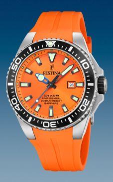 Horlogeband Festina F20664-4 Rubber Oranje 20mm