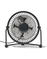 HEMA Tafelventilator USB Retro Zwart Ø10cm - thumbnail