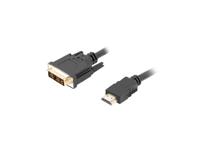 Lanberg CA-HDDV-10CC-0018-BK video kabel adapter 1,8 m HDMI Type A (Standaard) DVI-D Zwart - thumbnail