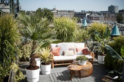 ELHO Greenville 40 ronde bloempot - Buiten - Ø 39 x H 36,8 cm - Wit