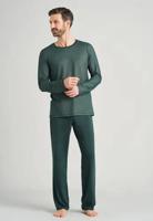Schiesser Schiesser heren pyjama lang 175586 dark green 50 - thumbnail