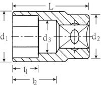 Stahlwille 456 11 02110011 Zeskant Dopsleutelinzetstuk 11 mm 3/8 (10 mm) - thumbnail