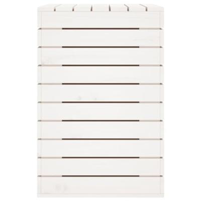 Wasmand 88,5x44x66 cm massief grenenhout wit