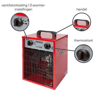Industriele heater - 3300 w - ip x4 - Toolland