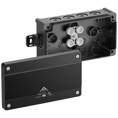 Spelsberg Abox 025/2 AB-L/sw Aftakkast (l x b x h) 87 x 152 x 52 mm Zwart IP66 1 stuk(s) Spelsberg Abox 025/2 AB-L/sw Aftakkast (l x b x h) 87 x 152 x 52 mm Zwart IP66 1 stuk(s)