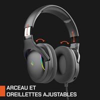 Bedrade gamingheadset - NOVA GAMING - Borealis - Afneembare microfoon - RGB LED - Zwart - thumbnail