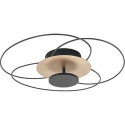 Highlight PlafondlampFiore zwart met goud - P6417.38