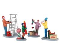 Getting ready to decorate set of 4 kerstfiguur LEMAX - Lemax - thumbnail