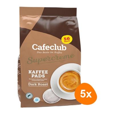 Caféclub - Supercreme Koffiepads Dark Roast - 5x 56 pads