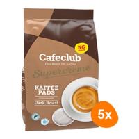Caféclub - Supercreme Koffiepads Dark Roast - 5x 56 pads - thumbnail