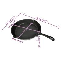 VidaXL Koekenpan gietijzer 30 cm rond - thumbnail