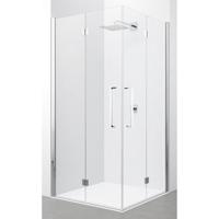 Novellini Young 2.0 2GS douchecabine hoekinstap met vouwdeuren 79/81x200cm chroom/helder y22gs79-1k - thumbnail