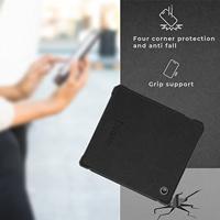 Lunso - Kobo Libra 2 (7 inch) - Vegan saffiano leren sleepcover hoes - Zwart - thumbnail