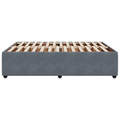 Bedframe zonder matras 140x190 cm fluweel donkergrijs
