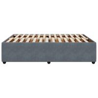 Bedframe zonder matras 140x190 cm fluweel donkergrijs - thumbnail
